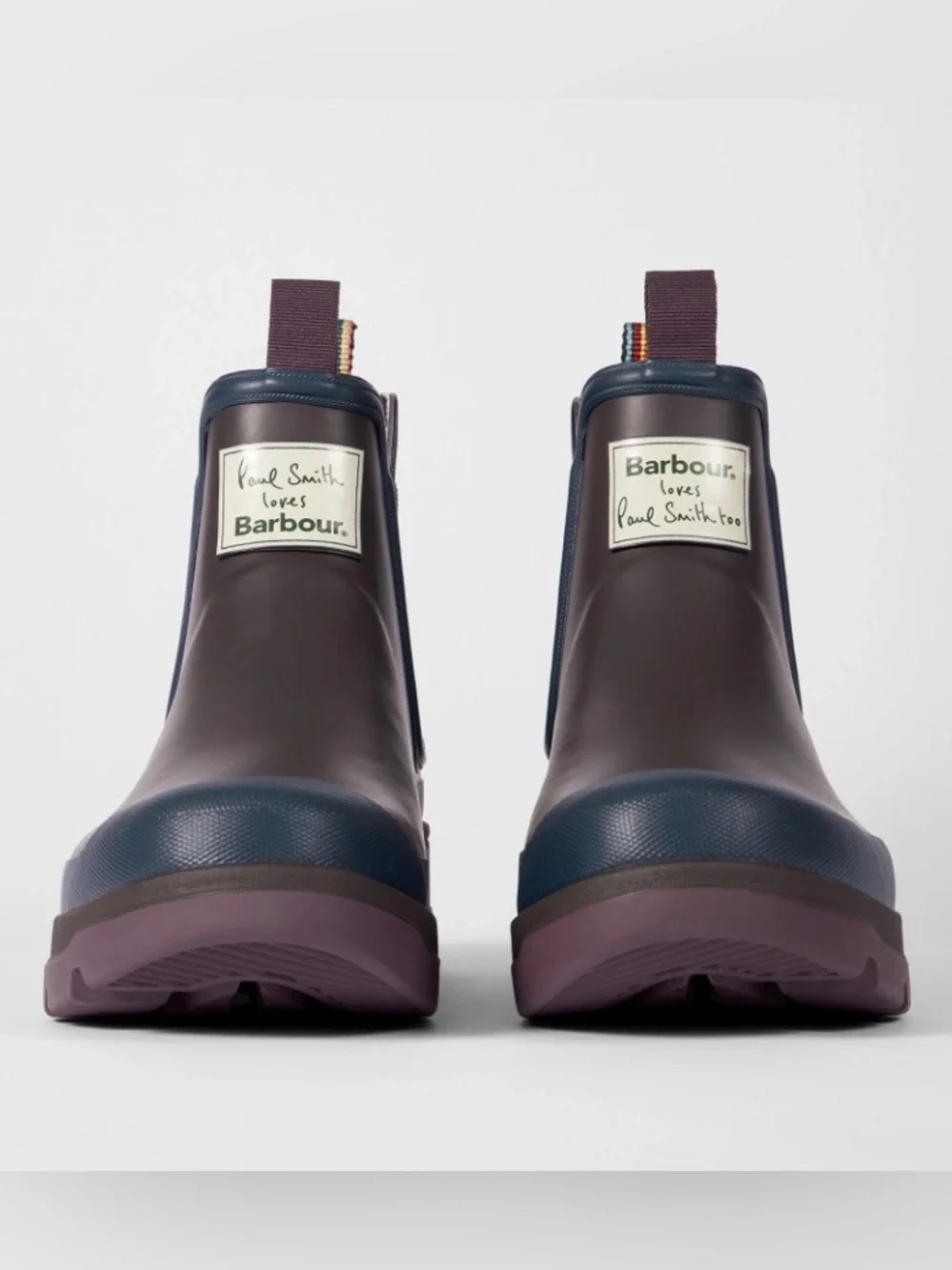 NEW [Barbour] x Paul Smith Rustic Ankle Wellingtons Chelsea Rain Boots Men’s 7
